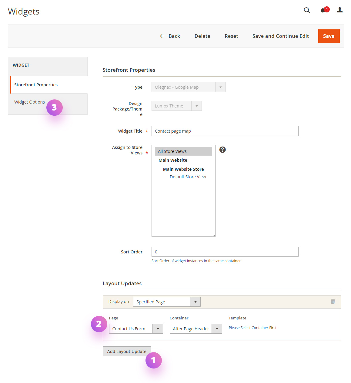 How to use/insert widgets in Magento 2 Olegnax