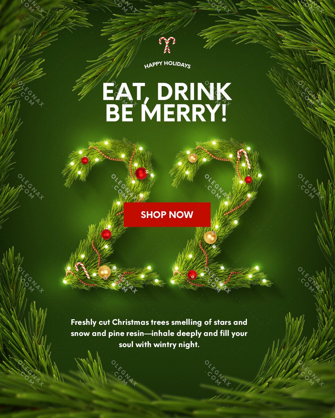 Christmas and New Year Banner Templates, for Instagram, Facebook